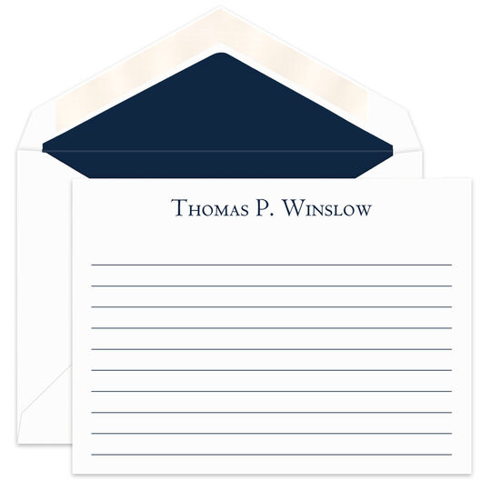 Simply Flat Note Cards with Writing Lines